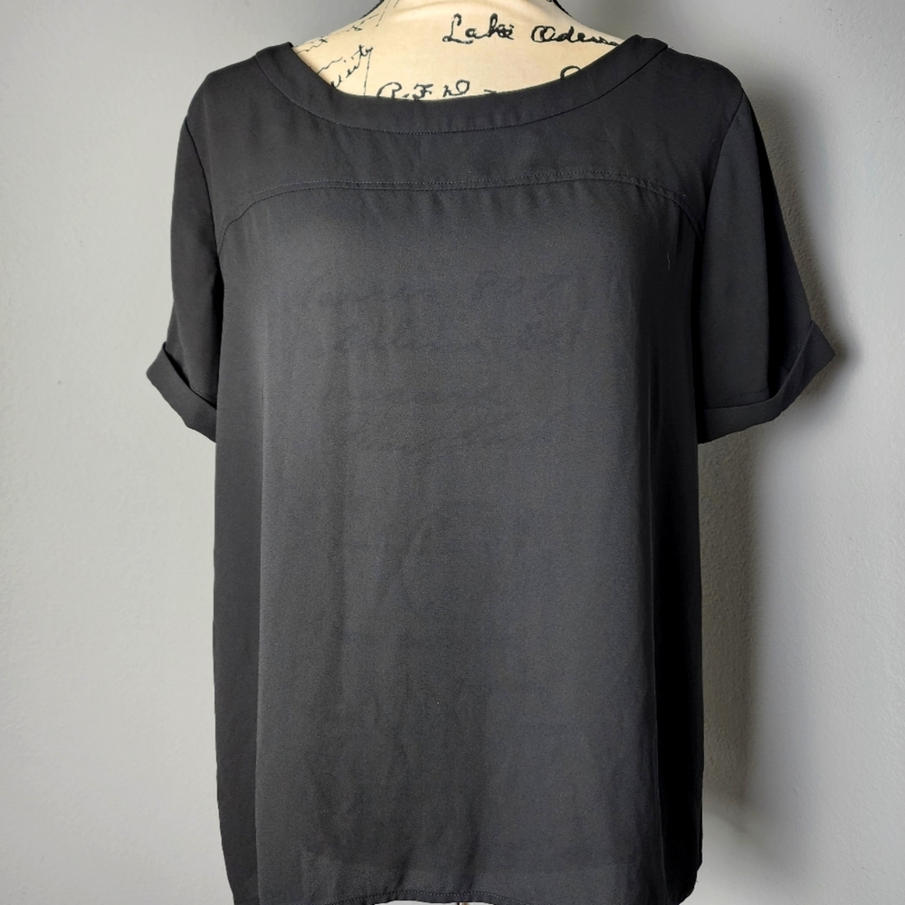 Loft sheer black top, Medium
